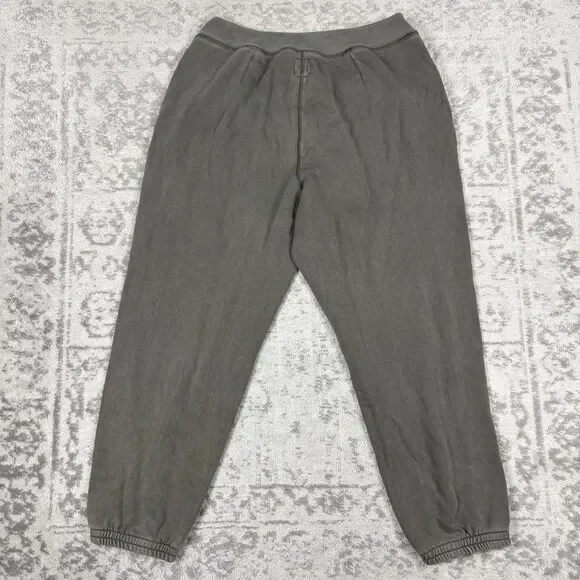 Aerie Womens Zipper Front Jogger Washed Olive Green Fleece Zipper Pocket Size XL - Picture 5 of 5